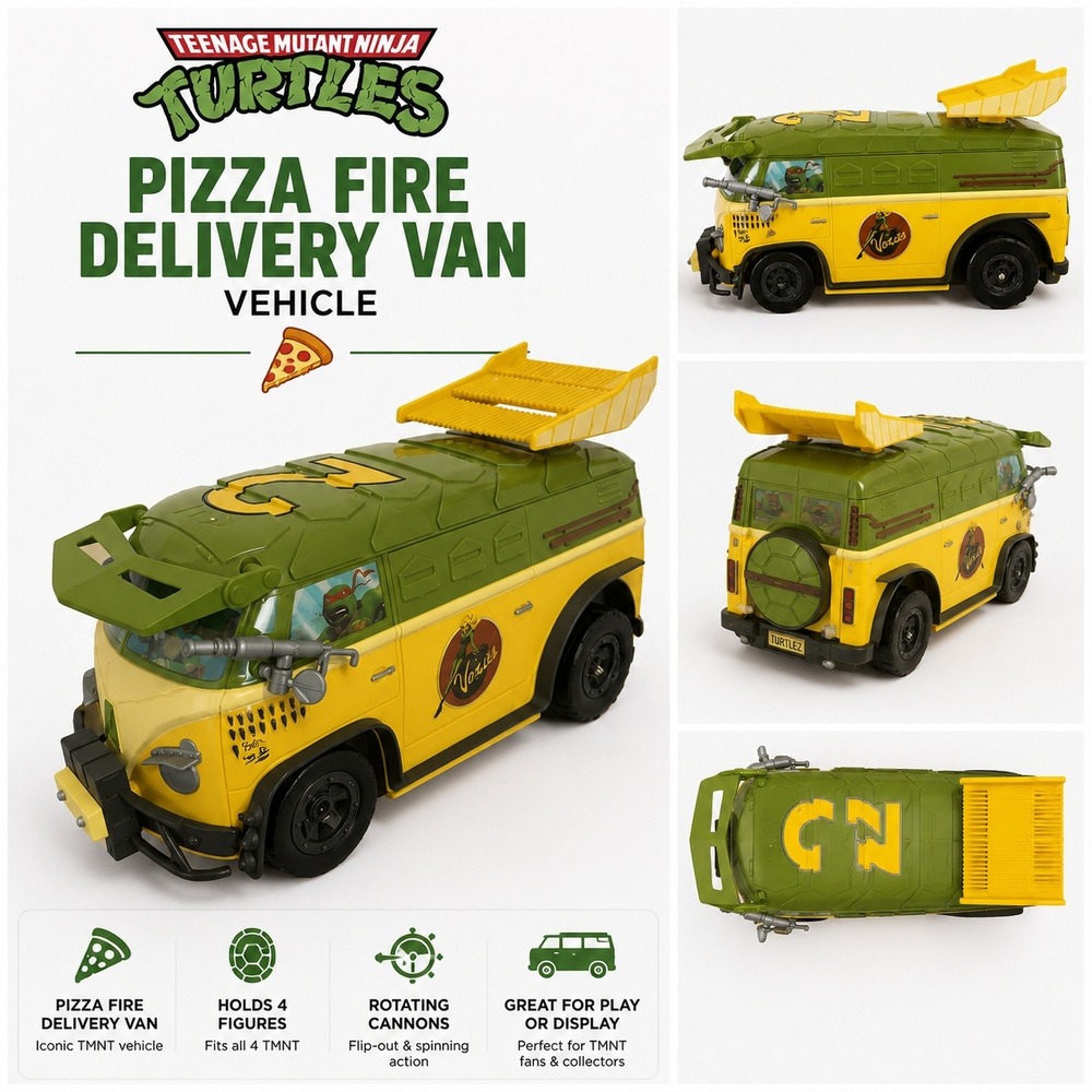 TMNT Teenage Mutant Ninja Turtles Pizza Fire Delivery Van Vehicle Parts/Repair